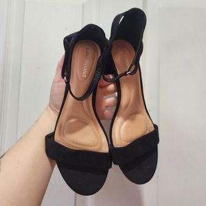 Lane Bryant Suede Black Heels
